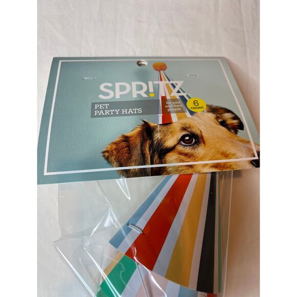 Birthday Hats for Animals Colorful Vet Cats Dogs Spritz Celebration One Size New - Picture 2 of 4